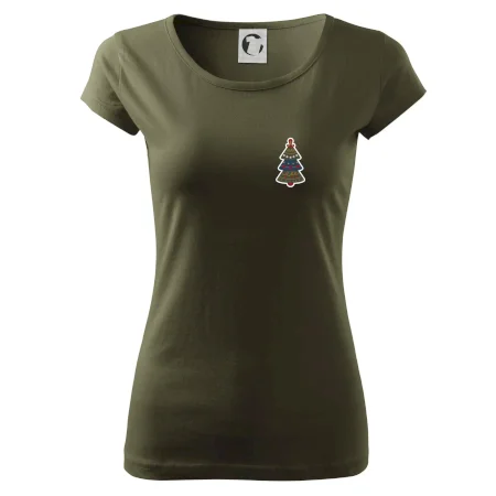 Folklór na prsníku vianočný stromček