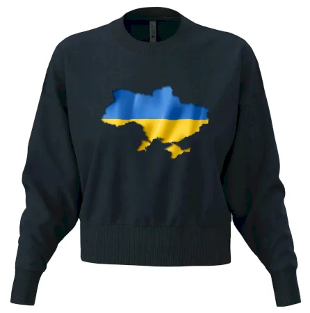 Ukrajina vlajka mapa