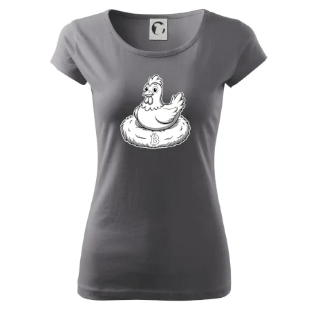 Kurča sediace na bitcoinovom hniezde