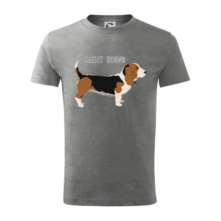 Basset hound pes s nápisom