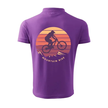 MTB farebný bicykel západ slnka