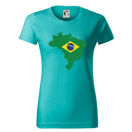Brazília vlajka v mape