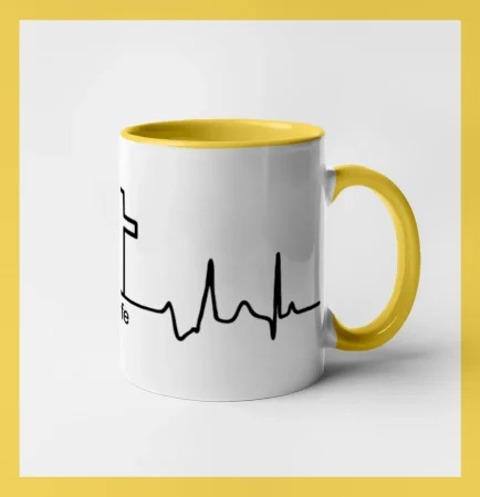 Jesus Saved My Life kríž ekg