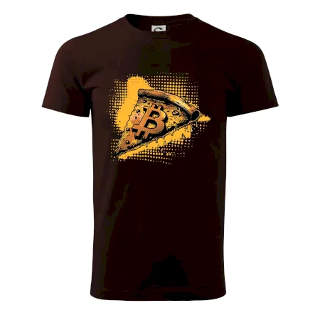 Bitcoin oranžová pizza