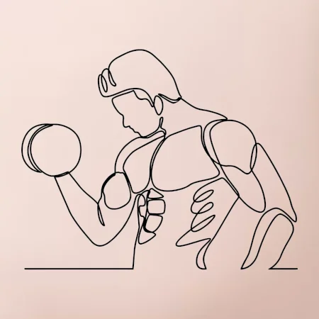 Fitness muž jedným ťahom