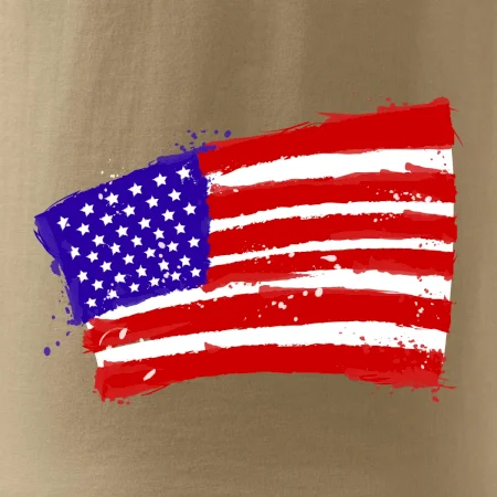 Americká vlajka ohnutá