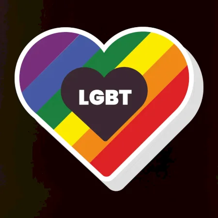 LGBT srdce dúhové