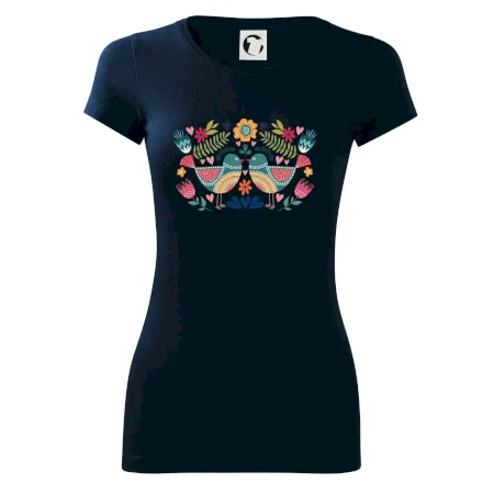 Folklór - dva farebné vtáčiky