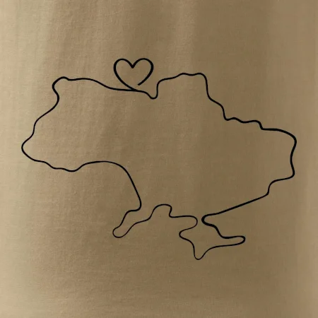 Mapa Ukrajiny - srdce