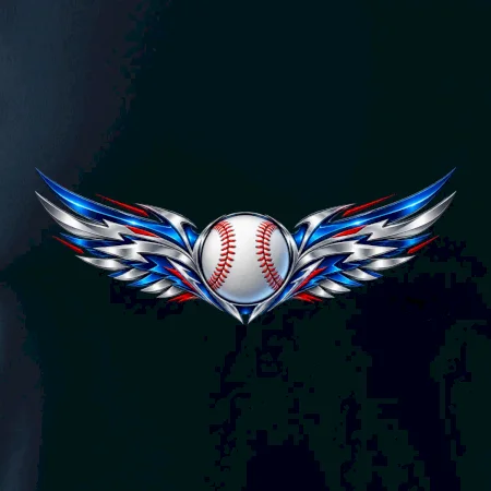 Baseballový míček s kovovými křídly