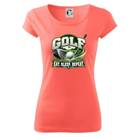 Golfová palica s loptičkou eat sleep repeat