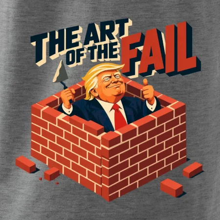 Donald Trump zazděný ve vlastní zdi