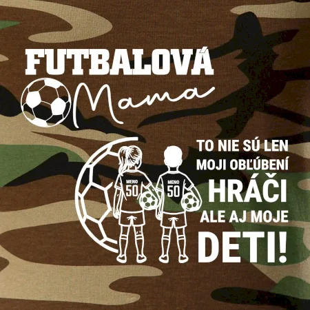 Futbalová mama - syn a dcéra (vaše meno a číslo)