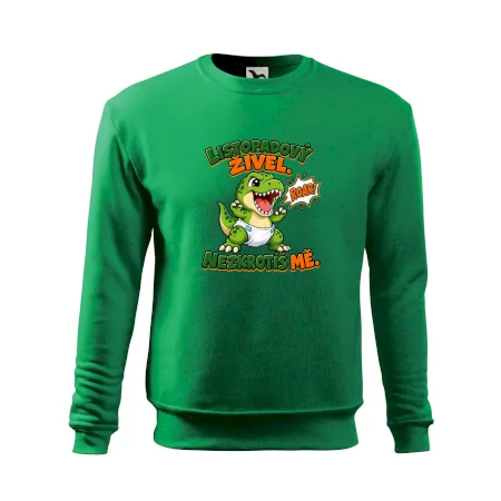 Novembrový živel zelený dinosaurus rex v plienke