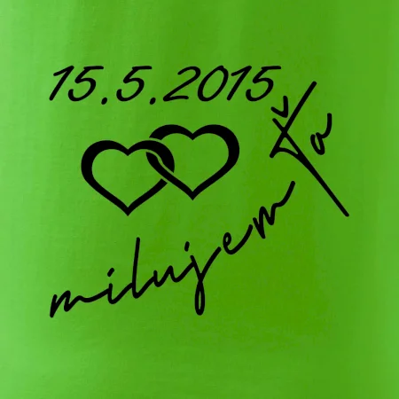 Mikina milujem ťa s dátumom na rukáve