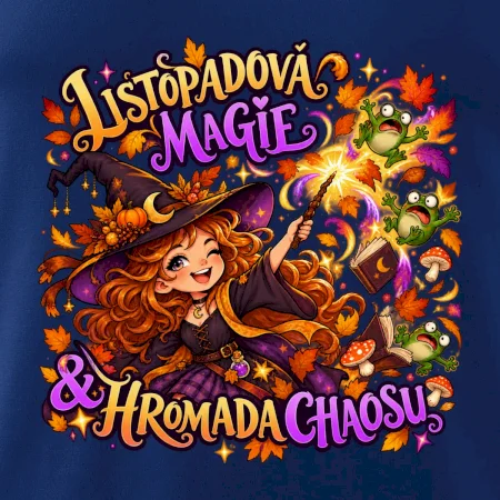Listopadová čarodějka kouzlí podzimní žáby
