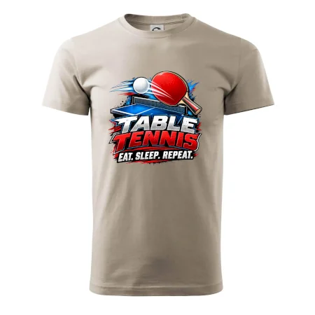 Stolní tenis pálka a míček eat sleep repeat