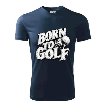Born to golf černobílý drsný potisk