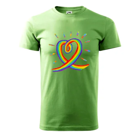 Srdce pride dúha kreslená