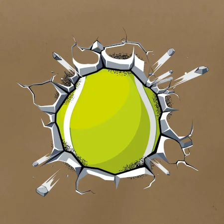 Tenisová loptička v triku