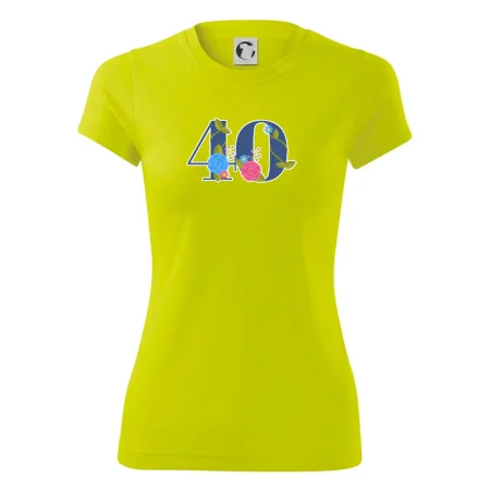 Kvetinové číslo kreslené - 40