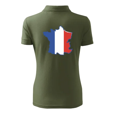 Francúzska vlajka mapa obrys