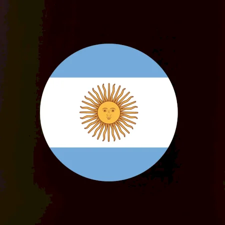 Argentína vlajka guľatá