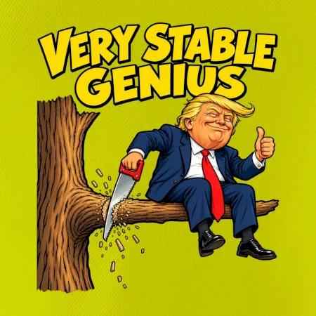 Donald Trump řeže vlastní větev Very stable genius