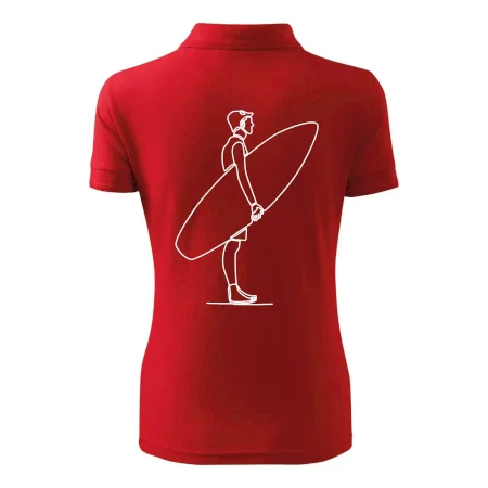 Surfer stojaci jedným ťahom