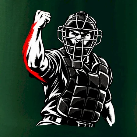 Baseballový rozhodčí signalizuje strike