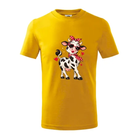 Retro krava so srdiečkami