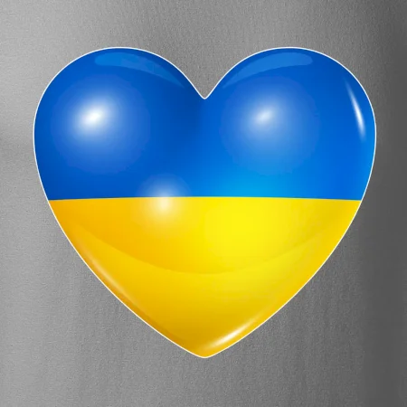 Ukrajina srdce vlajka