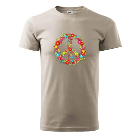 Peace symbol červené kvety