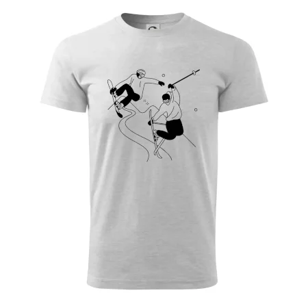 Lyžovanie - kreslené obrázok