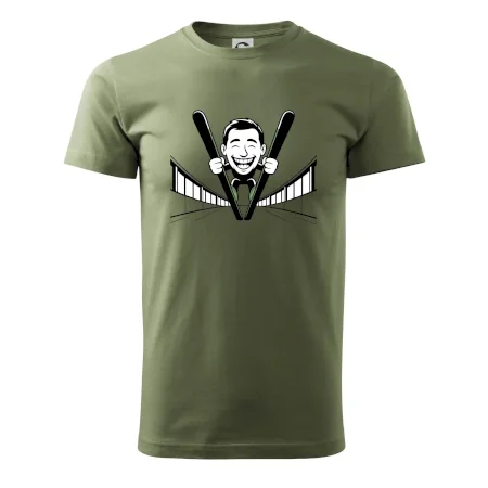 Vysmiatý kreslený skokan