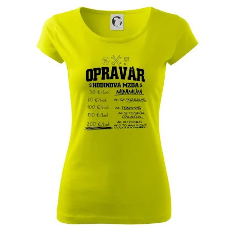 Hodinová mzda - opravár