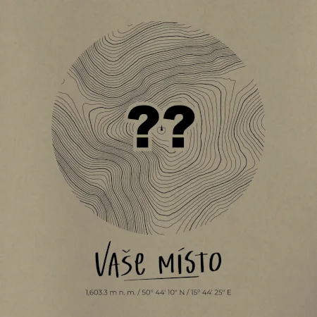 Vaše miesto - vrstevnice v kruhu