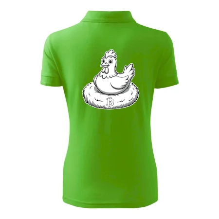 Kurča sediace na bitcoinovom hniezde