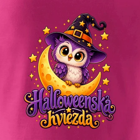 Halloweenska hviezda - sovička na mesiaci