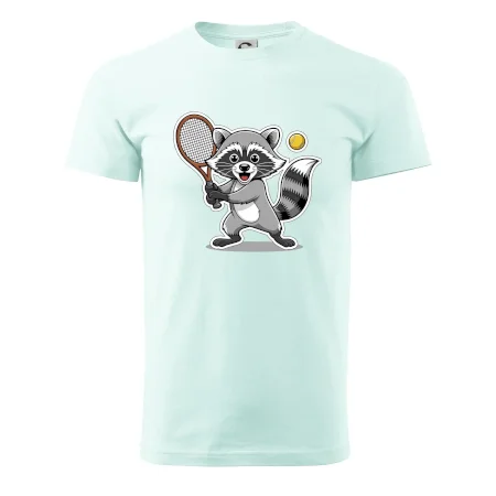 Mýval hrá tenis kreslený