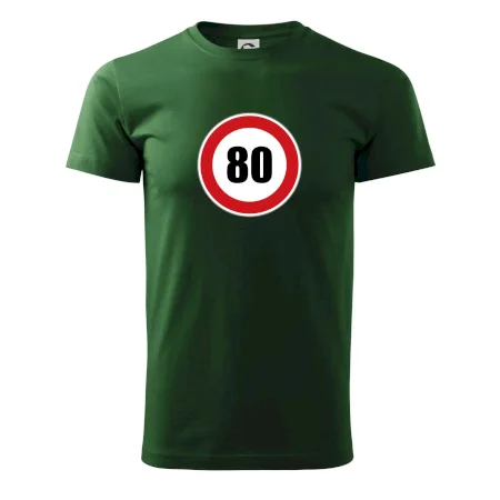 Dopravná značka - obmedzenie rýchlosti 80