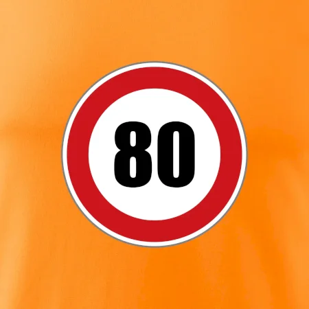 Dopravná značka - obmedzenie rýchlosti 80