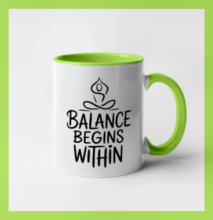 Balance begins within nápis