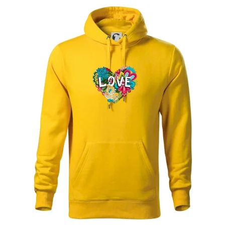 Love nápis květovaný