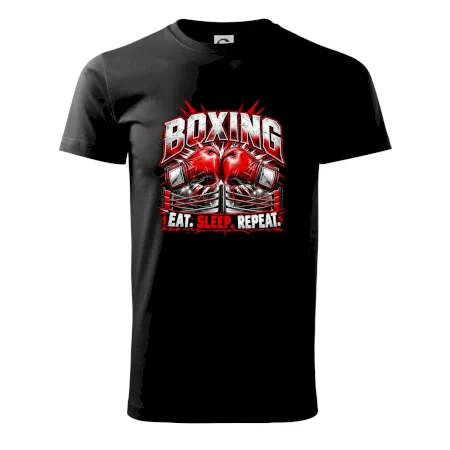 Boxerské rukavice v ringu eat sleep repeat