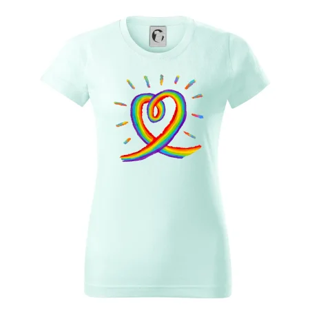 Srdce pride dúha kreslená