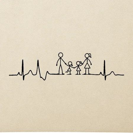 EKG rodina a dve dievčatá
