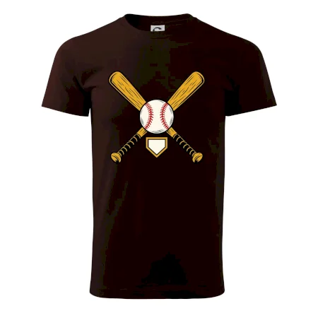 Zkřížené baseballové pálky a míček
