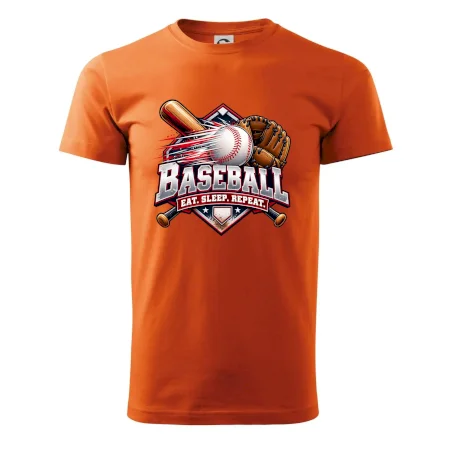 Baseballová pálka s rukavicou eat sleep repeat