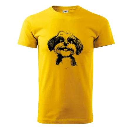 Lhasa apso karikatúra hlava